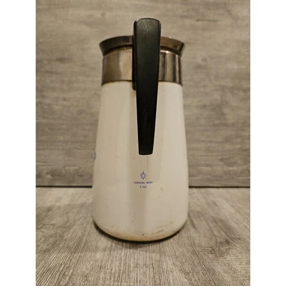 Vintage Corning Ware Coffee / Teapot 9 Cup Blue Cornflower - Picture 3 of 8